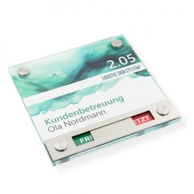 Tuerschild Vitrum B Frei Besetzt Anzeige rot gruen Besprechnung